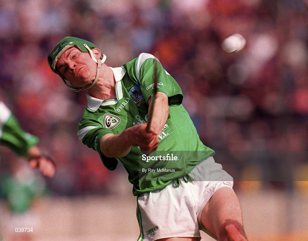 30 April 2000; Mike O'Brien of Limerick during the Church & General National Hurling League Division 1 Semi-Final match between Tipperary and Limerick at Semple Stadium in Thurles, Tipperary. Photo by Ray McManus/Sportsfile