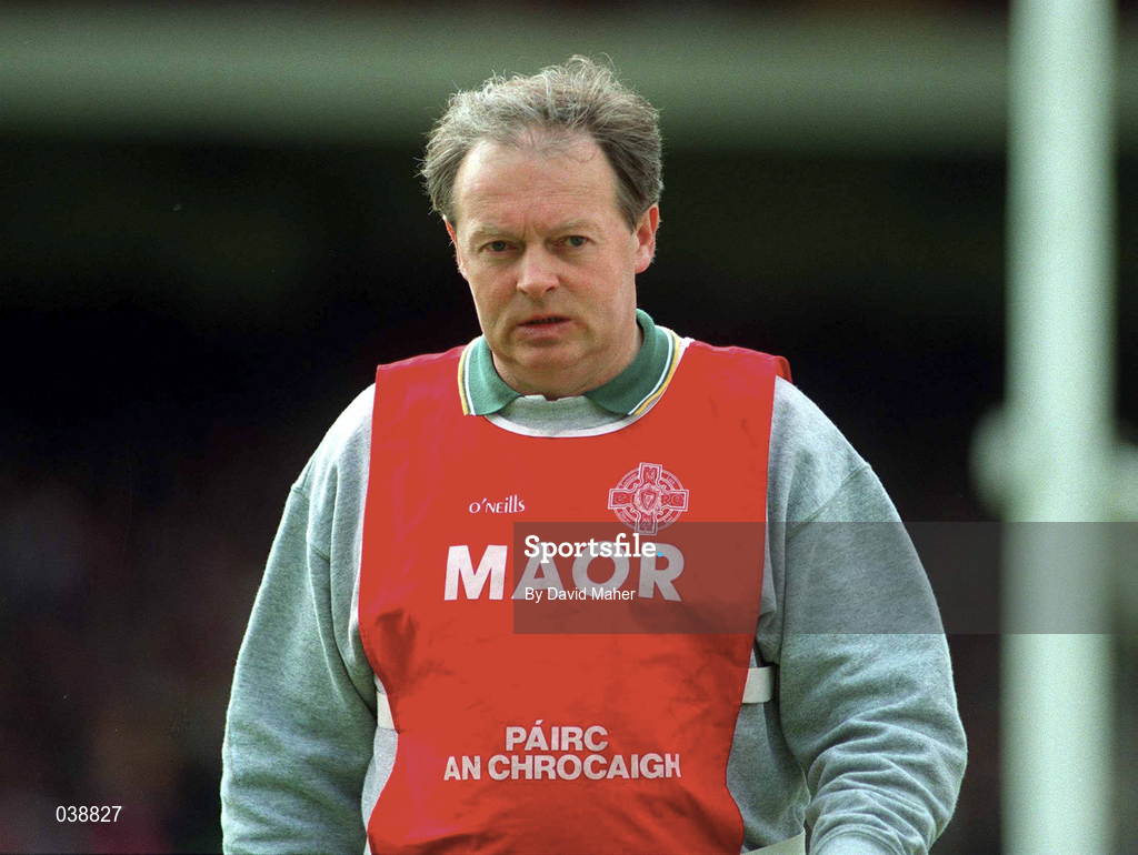 14 May 1995; Donegal manager PJ McGowan during the Church & General National Football League Final match between Derry and donegal at Croke Park in Dublin. Photo by David Maher/Sportsfile