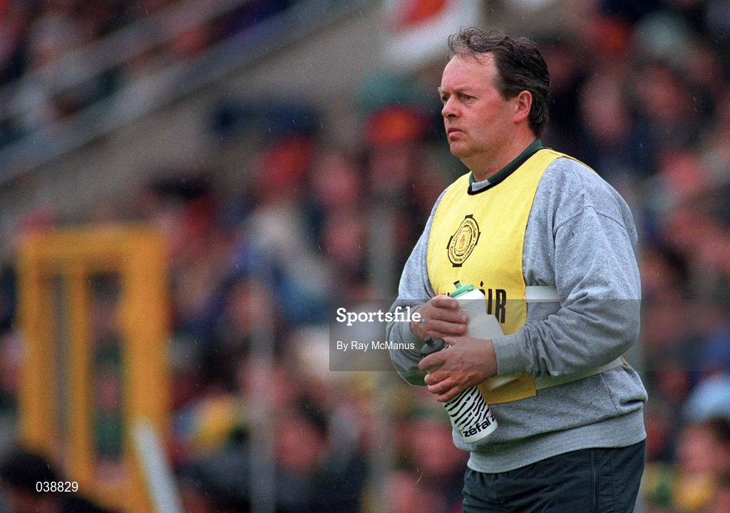 21 May 1995; Donegal manager PJ McGowan during the Bank of Ireland Ulster Senior Football Championship Preliminary Round match between Donegal and Down at St Tiernach's Park in Clones, Monaghan. Photo by Ray McManus/Sportsfile
