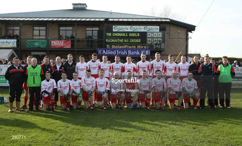 27 January 2008; The Tir Chonaill Gaels squad. AIB All-Ireland Club Football Championship Quarter-Final, Tir Chonaill Gaels v Crossmaglen Rangers, Emerald Gaelic Grounds, Ruislip, London, England. Picture credit: Oliver McVeigh / SPORTSFILE