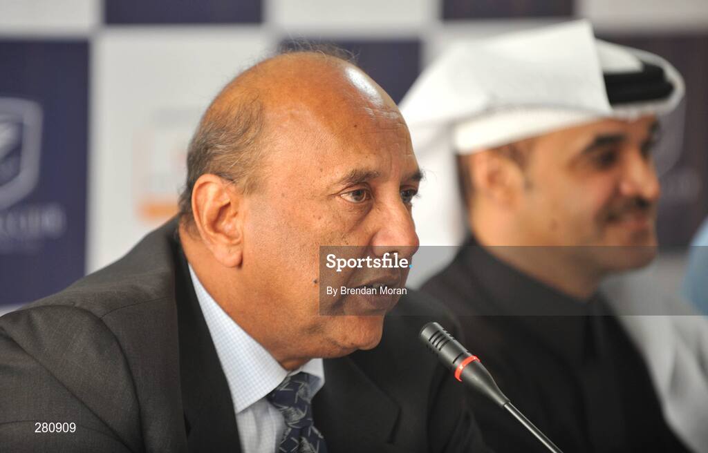 28 January 2008; U Balasubramanian, CEO, Dubai Sports City, speaking at the opening day of The Els Course in the new Dubai Sports City. Dubai, United Arab Emirates. Picture credit: Brendan Moran / SPORTSFILE *** Local Caption ***