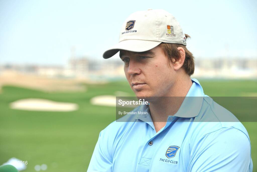 28 January 2008; South African Rugby World Cup winning captain John Smit during the opening day of The Els Course in the new Dubai Sports City. Dubai, United Arab Emirates. Picture credit: Brendan Moran / SPORTSFILE *** Local Caption ***