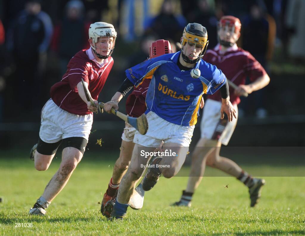 1 February 2008; Colm Ryan, Thurles CBS, in action against William Donnelly, Our Lady's Templemore. Harty Cup quarter-final replay, Our Lady's Templemore v Thurles CBS, The Ragg, Tipperary. Picture credit; Matt Browne / SPORTSFILE