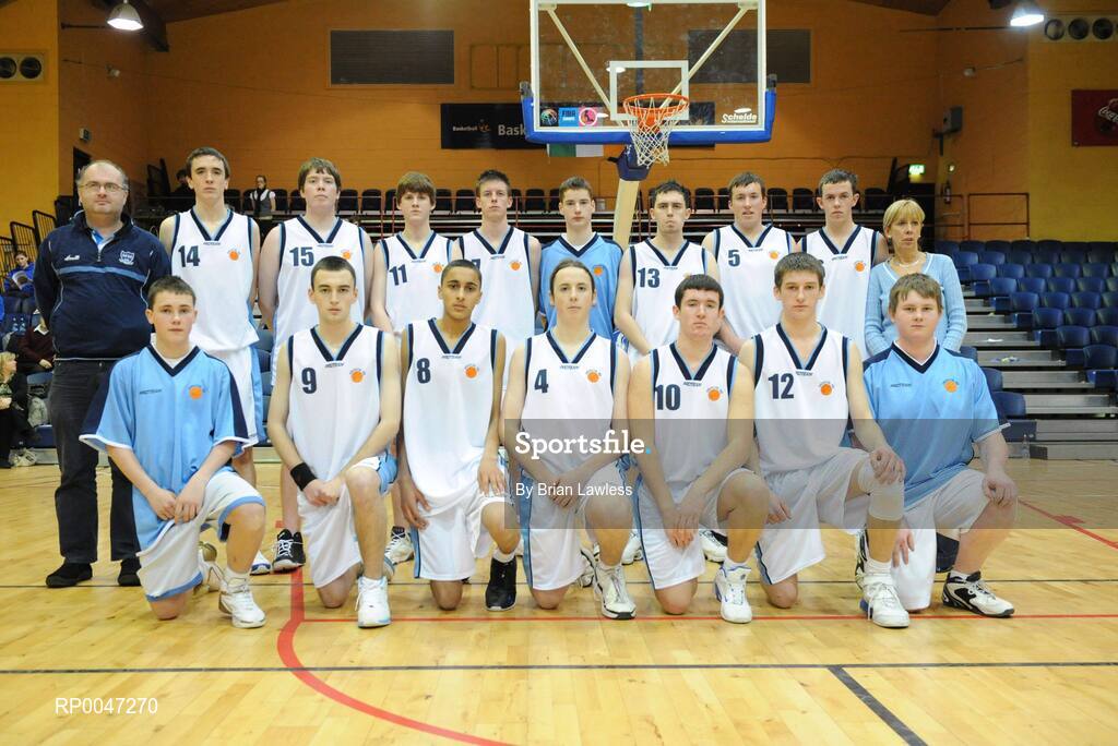 31 January 2008; The Ard Scoil Ris Dublin team. U19B Boys, All-Ireland Schools Basketball Cup Final, Ard Scoil Ris Dublin v St. Malachy’s College, Belfast, National Basketball Arena, Tallaght, Dublin. Picture credit: Brian Lawless / SPORTSFILE