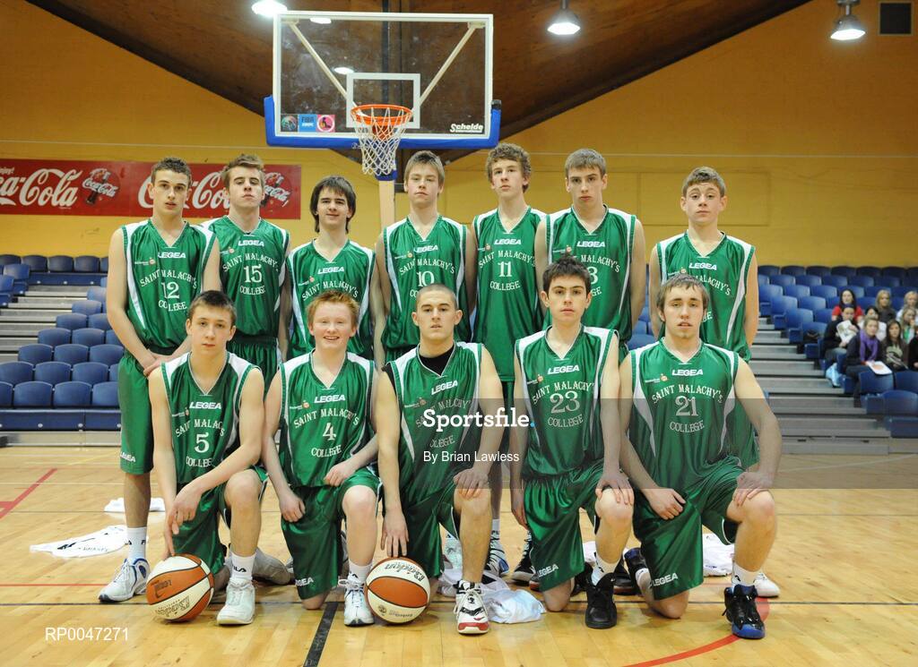 31 January 2008; The St. Malachy’s College team. U19B Boys, All-Ireland Schools Basketball Cup Final, Ard Scoil Ris Dublin v St. Malachy’s College, Belfast, National Basketball Arena, Tallaght, Dublin. Picture credit: Brian Lawless / SPORTSFILE