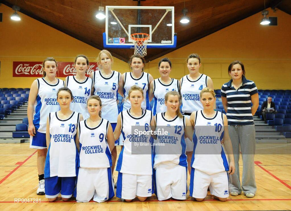 31 January 2008; The Rockwell College team. U19C Girls, All-Ireland Schools Basketball Cup Final, St. Joseph’s Charlestown, Mayo v Rockwell College, Tipperary, National Basketball Arena, Tallaght, Dublin. Picture credit: Brian Lawless / SPORTSFILE