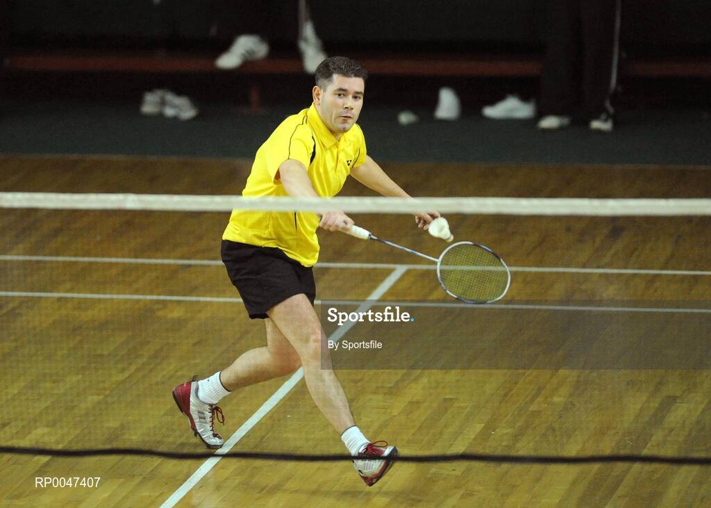 2 February 2008; Nigel Boyne in action during Round 2 of the Mens Senior Singles. Irish Senior National Badminton Championships 2008, Badminton Centre, Baldoyle, Dublin. Photo by Sportsfile  *** Local Caption ***
