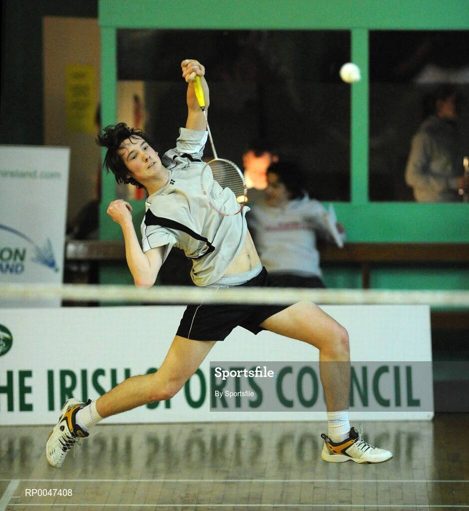 2 February 2008; Mark Donnelly in action during Round 2 of the Mens Senior Singles. Irish Senior National Badminton Championships 2008, Badminton Centre, Baldoyle, Dublin. Photo by Sportsfile  *** Local Caption ***