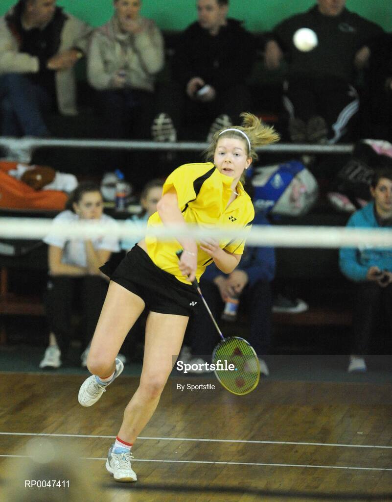 2 February 2008; Ciara Brady in action during Round 1 of the Womens Senior Singles. Irish Senior National Badminton Championships 2008, Badminton Centre, Baldoyle, Dublin. Photo by Sportsfile  *** Local Caption ***