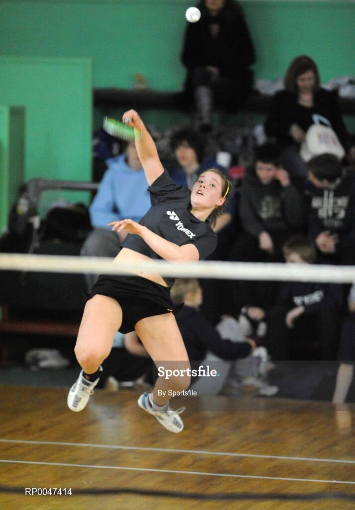 2 February 2008; Hannah Orr in action against Emma Calow during Round 1 of the Womens Senior Singles. Irish Senior National Badminton Championships 2008, Badminton Centre, Baldoyle, Dublin. Photo by Sportsfile  *** Local Caption ***