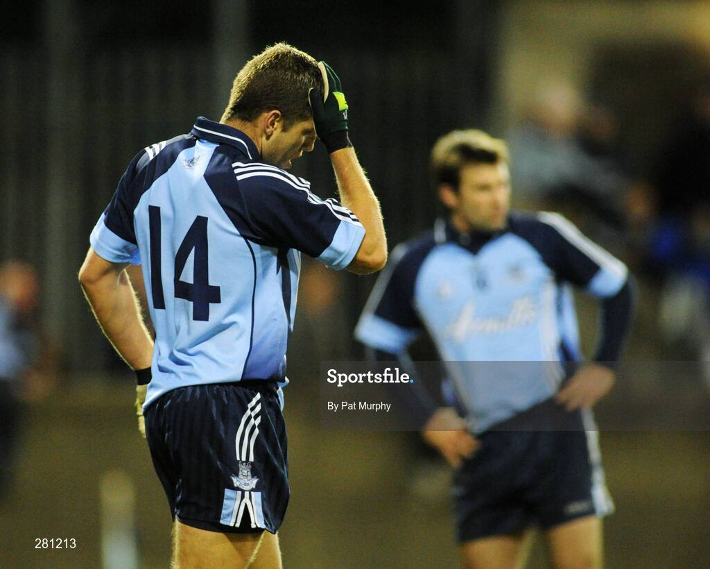2 February 2008; Dublin's Conal Keaney reacts after missing a goal chance. Allianz National Football League, Division 2, Round 1, Dublin v Westmeath, Parnell Park, Dubllin. Picture credit: Pat Murphy / SPORTSFILE *** Local Caption ***