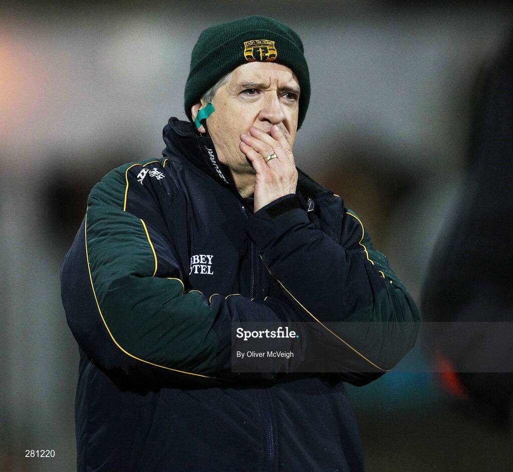 2 February 2008; Donegal manager Brian McIver in pensive mood near the end of the game. Allianz National Football League, Division 1, Round 1, Donegal v Kerry, Fr. Tierney Park, Ballyshannon, Co. Donegal. Picture credit: Oliver McVeigh / SPORTSFILE