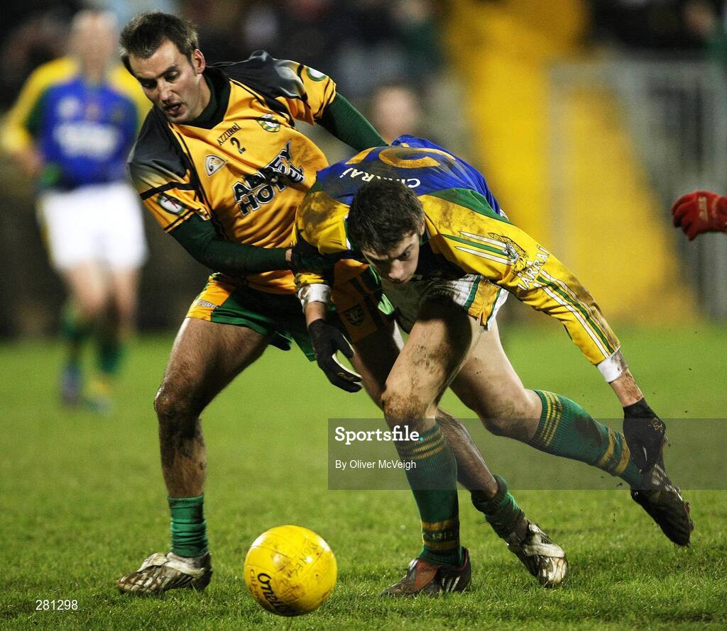 2 February 2008; David Moran, Kerry, in action against Karl Lacey, Donegal. Allianz National Football League, Division 1, Round 1, Donegal v Kerry, Fr. Tierney Park, Ballyshannon, Co. Donegal. Picture credit: Oliver McVeigh / SPORTSFILE