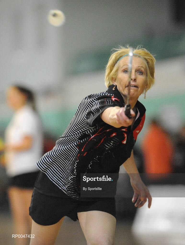 2 February 2008; Cheryl Evans in action during Round 1 of the Womens Senior Doubles. Irish Senior National Badminton Championships 2008, Badminton Centre, Baldoyle, Dublin. Photo by Sportsfile  *** Local Caption ***