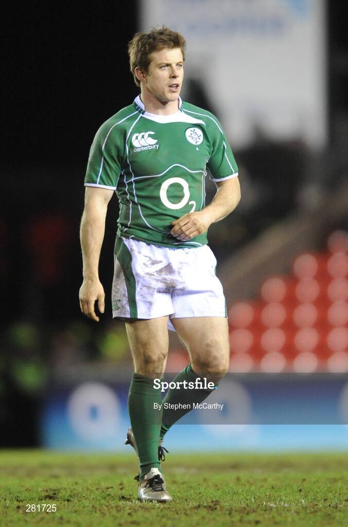 1 February 2008; Andrew Dunne, Ireland A. England Saxons v Ireland A, Welford Road, Leicester, England. Picture credit; Stephen McCarthy / SPORTSFILE