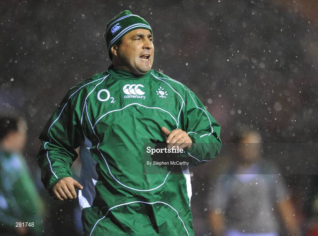 1 February 2008; Ireland A coach Michael Bradley. England Saxons v Ireland A, Welford Road, Leicester, England. Picture credit; Stephen McCarthy / SPORTSFILE