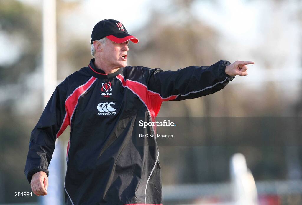 6 February 2008; New Ulster Head Coach Matt Williams during squad training. Ulster rugby squad training, Newforge, Belfast, Co. Antrim. Picture credit; Oliver McVeigh / SPORTSFILE