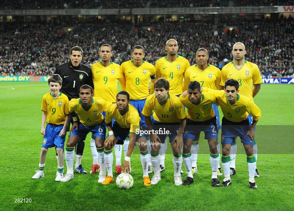 6 February 2008; The Brazil team. International Friendly, Republic of Ireland v Brazil, Croke Park, Dublin. Picture credit; Pat Murphy / SPORTSFILE *** Local Caption ***