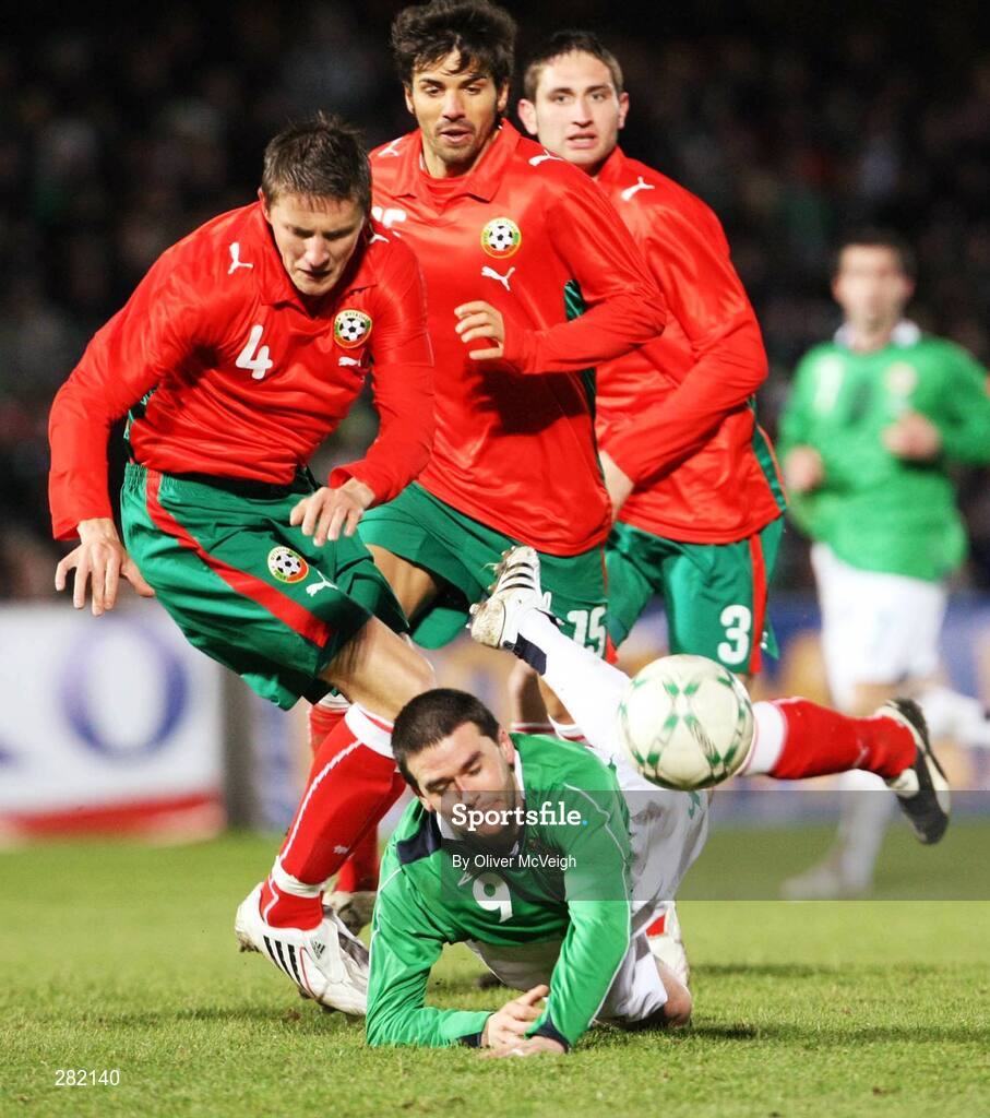 6 February 2008; David Healy, Northern Ireland, in action against Igor Tomasic, Bulgaria. International Friendly, Northern Ireland v Bulgaria, Windsor Park, Belfast, Co. Antrim. Picture credit; Oliver McVeigh / SPORTSFILE