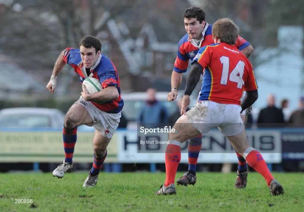 26 January 2008; Max Rantz McDonald, Clontarf, in action against UL Bohemians. AIB League Division 1, Clontarf v UL Bohemians, Castle Ave, Clontarf, Dublin. Picture credit; Matt Browne / SPORTSFILE