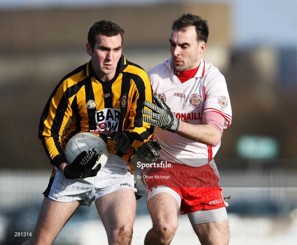 27 January 2008; David McKenna, Crossmaglen Rangers,  in action against Gary Kane, Tir Chonaill Gaels. AIB All-Ireland Club Football Championship Quarter-Final, Tir Chonaill Gaels v Crossmaglen Rangers, Emerald Gaelic Grounds, Ruislip, London, England. Picture credit: Oliver McVeigh / SPORTSFILE