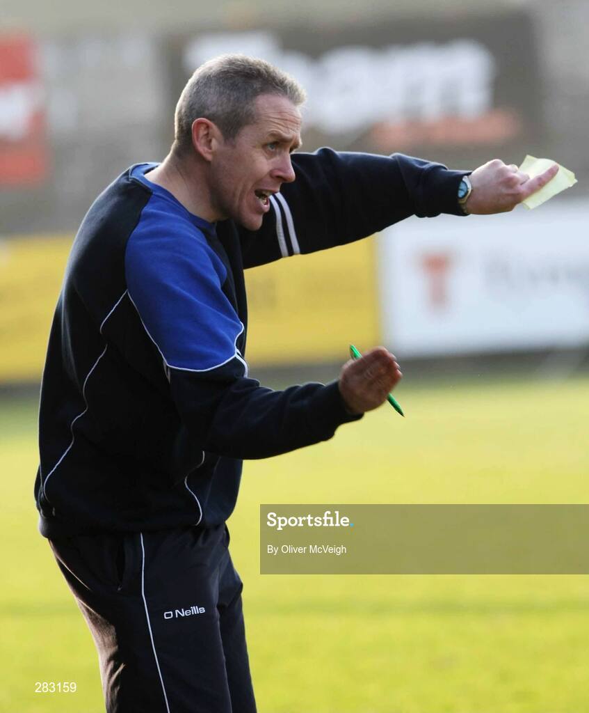 16 February 2008; Dungannon Swifts manager Harry Fay reacts on the sideline. Carnegie League Premier Division, Dungannon Swifts v Cliftonville, Stangmore Park, Dungannon, Co. Tyrone. Picture credit; Oliver McVeigh / SPORTSFILE