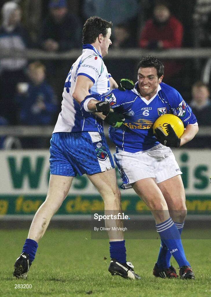 16 February 2008; John McCutcheon, Cavan, in action against Raymond Ronaghan, Monaghan. Allianz National Football League, Division 2, Round 2, Cavan v Monaghan, Kingspan Breffni Park, Cavan. Picture credit; Oliver McVeigh / SPORTSFILE