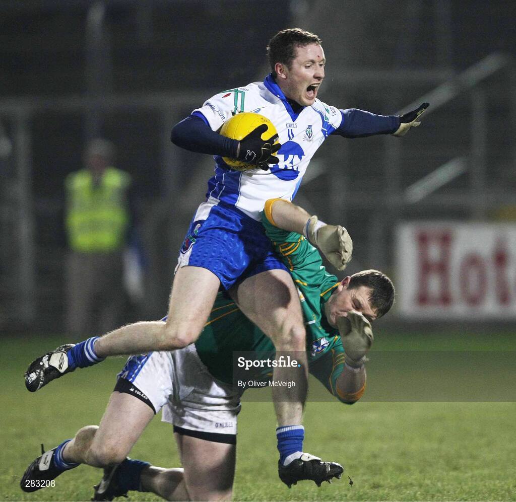 16 February 2008; Vincent Corey, Monaghan, in action against James Reilly, Cavan. Allianz National Football League, Division 2, Round 2, Cavan v Monaghan, Kingspan Breffni Park, Cavan. Picture credit; Oliver McVeigh / SPORTSFILE