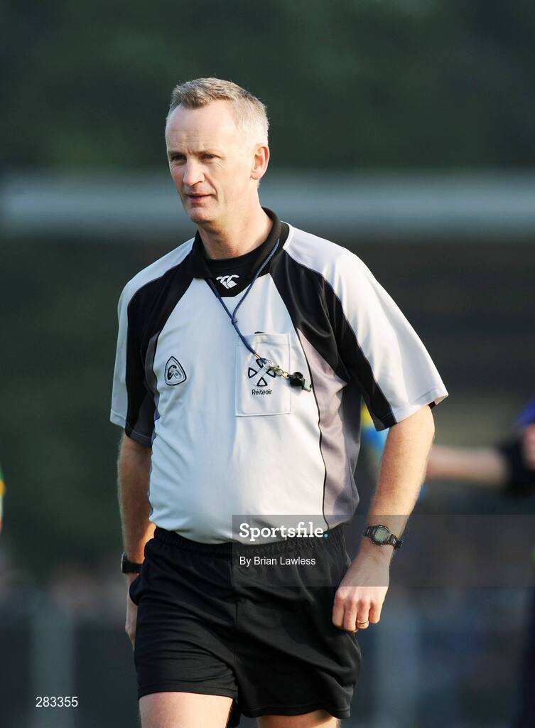 17 February 2008; Referee Seamus DeFaoite. Allianz National Football League, Division 2, Round 2, Roscommon v Meath, St. Brigid's, Kiltoom, Co. Roscommon. Picture credit; Brian Lawless / SPORTSFILE