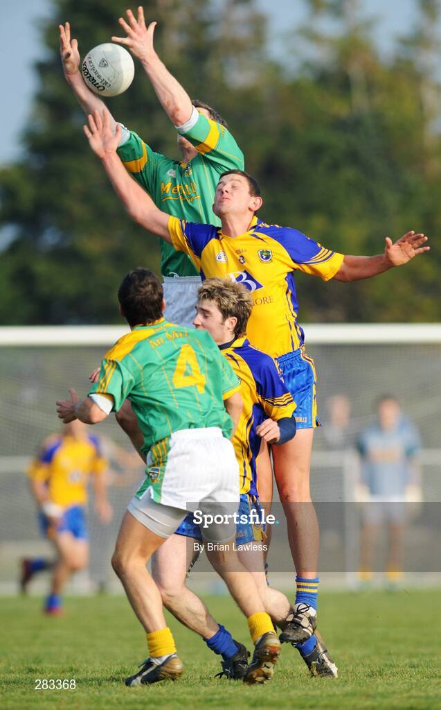 17 February 2008; Roscommon's Karol Mannion, right, and Cathal Cregg, in action against Nigel Crawford and Seamus Kenny (4), Meath. Allianz National Football League, Division 2, Round 2, Roscommon v Meath, St. Brigid's, Kiltoom, Co. Roscommon. Picture credit; Brian Lawless / SPORTSFILE