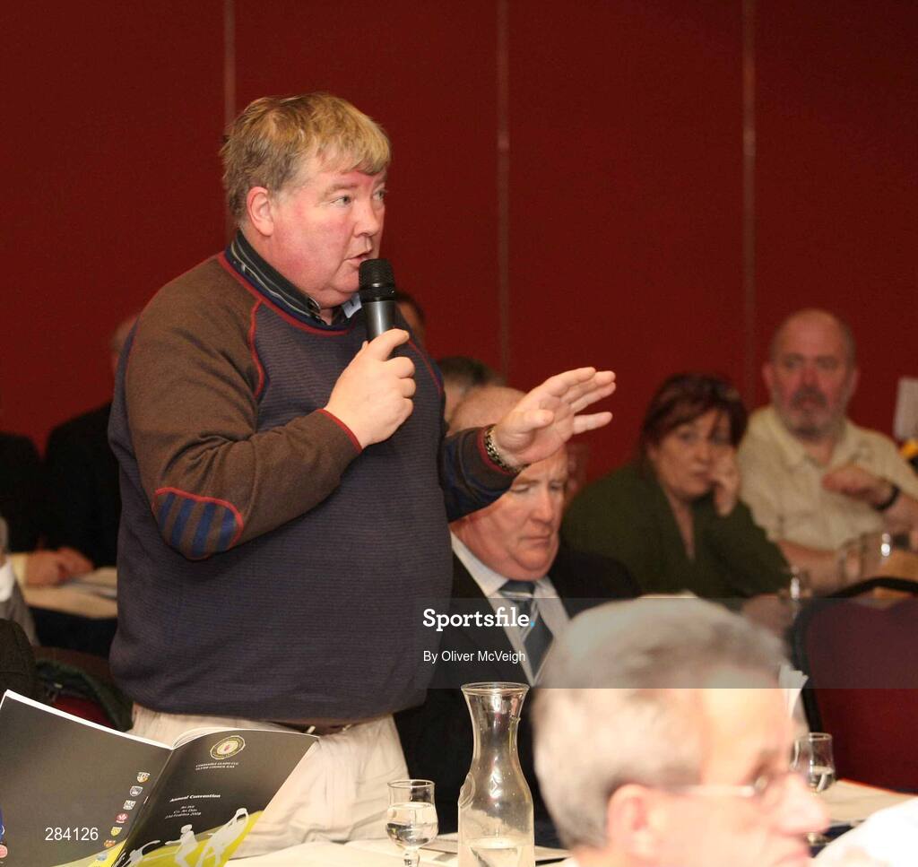 23 February 2008; Monaghan delegate Liam Sterrett  speaking during the Ulster Council Convention. Ulster Council Convention, Canal Court Hotel, Newry, Co. Down. Picture credit; Oliver McVeigh / SPORTSFILE