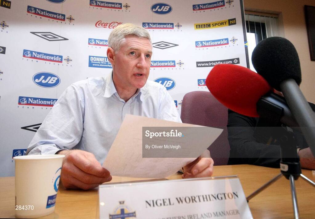 25 January 2008; Northern Ireland manager Nigel Worthington at the announcement of the squad for their forthcoming friendly against Bulgaria. IFA Headquarters, Windsor Avenue, Belfast. Picture Credit: Oliver McVeigh / SPORTSFILE