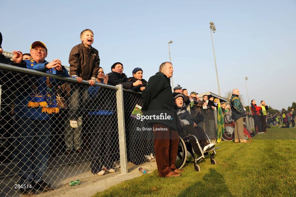17 February 2008; Football fans show their support at the match. Allianz National Football League, Division 2, Round 2, Roscommon v Meath, St. Brigid's, Kiltoom, Co. Roscommon. Picture credit; Brian Lawless / SPORTSFILE