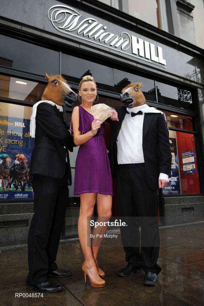 25 February 2008; At the reopening of the newly refurbished William Hill Bookmakers branch on Dame Street, Dublin, is Miss Ireland 2006 Sarah Morrissey. William Hill Bookmakers, Dame Street, Dublin. Picture credit: Pat Murphy / SPORTSFILE