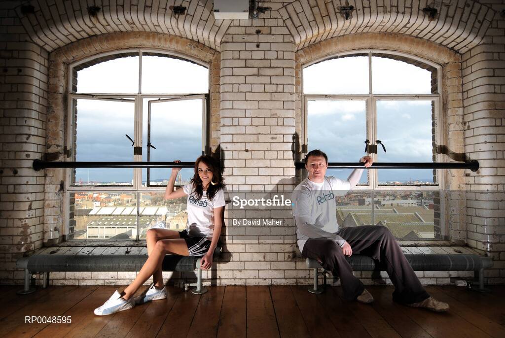 26 February 2008; Rehab has announced that Eric Miller, former Leinster and Irish rugby international, and Blathnaid McKenna, reigning Miss Ireland, will represent the organisation by competing in two of the country’s biggest sporting events this year - the Lifestyle Sports Adidas Dublin City Marathon and the Flora Women’s Mini Marathon respectively. Guinness Storehouse, St James's Gate, Dublin. Picture credit: David Maher / SPORTSFILE