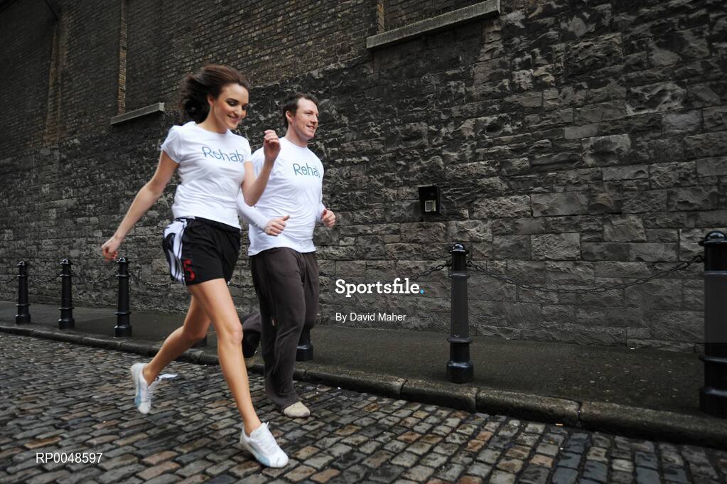 26 February 2008; Rehab has announced that Eric Miller, former Leinster and Irish rugby international, and Blathnaid McKenna, reigning Miss Ireland, will represent the organisation by competing in two of the country’s biggest sporting events this year - the Lifestyle Sports Adidas Dublin City Marathon and the Flora Women’s Mini Marathon respectively. Guinness Storehouse, St James's Gate, Dublin. Picture credit: David Maher / SPORTSFILE