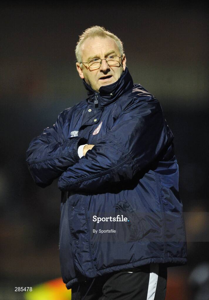 29 February 2008; Shelbourne manager Dermot Keely. Pre-season Friendly, Bohemians v Shelbourne, Dalymount Park, Dublin. Photo by Sportsfile