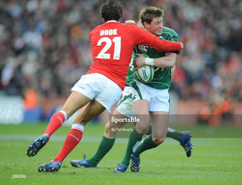 08 March 2008; Ronan O'Gara, Ireland, in action against James Hook, Wales. RBS Six Nations Rugby Championship, Ireland v Wales, Croke Park, Dublin. Picture credit: Pat Murphy / SPORTSFILE *** Local Caption ***