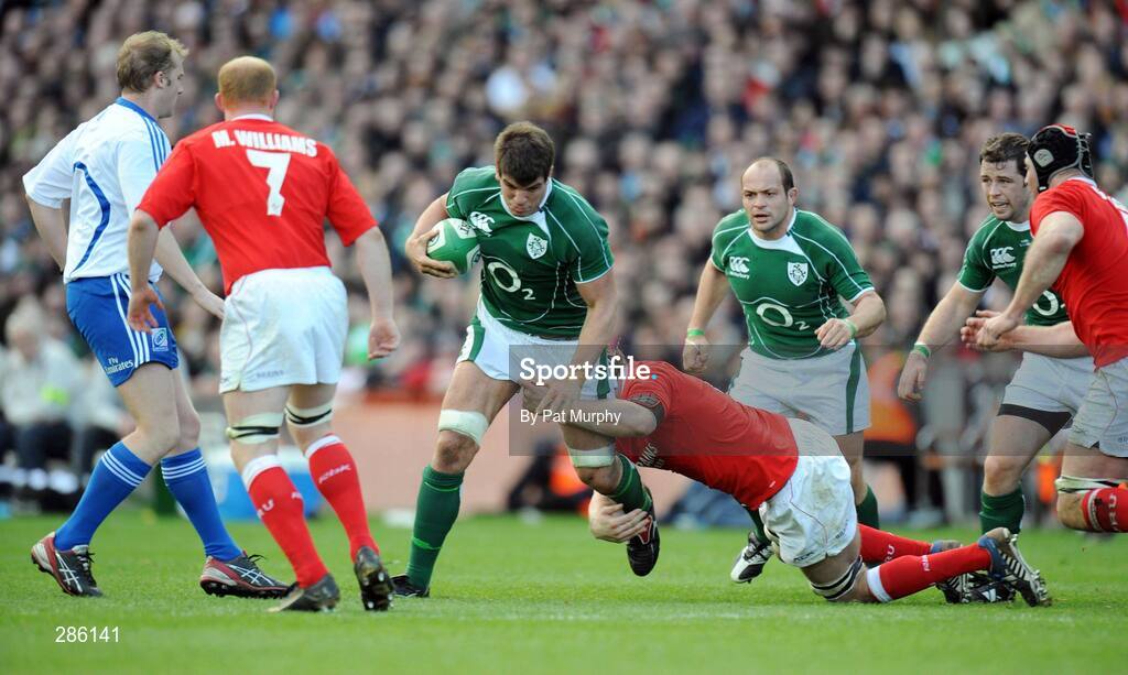 08 March 2008; Donnacha O'Callaghan, Ireland, is tackled by Ryan Jones, Wales. RBS Six Nations Rugby Championship, Ireland v Wales, Croke Park, Dublin. Picture credit: Pat Murphy / SPORTSFILE *** Local Caption ***
