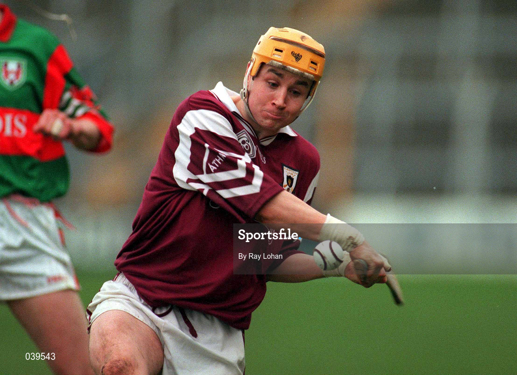 13 February 2000; Brian Higgins of Athenry during the AIB All-Ireland Senior Club Hurling Championship Semi-Final match between Birr, Offaly, and St Mary's Athenry, Galway, at Semple Stadium in Thurles, Tipperary. Photo by Ray Lohan/Sportsfile