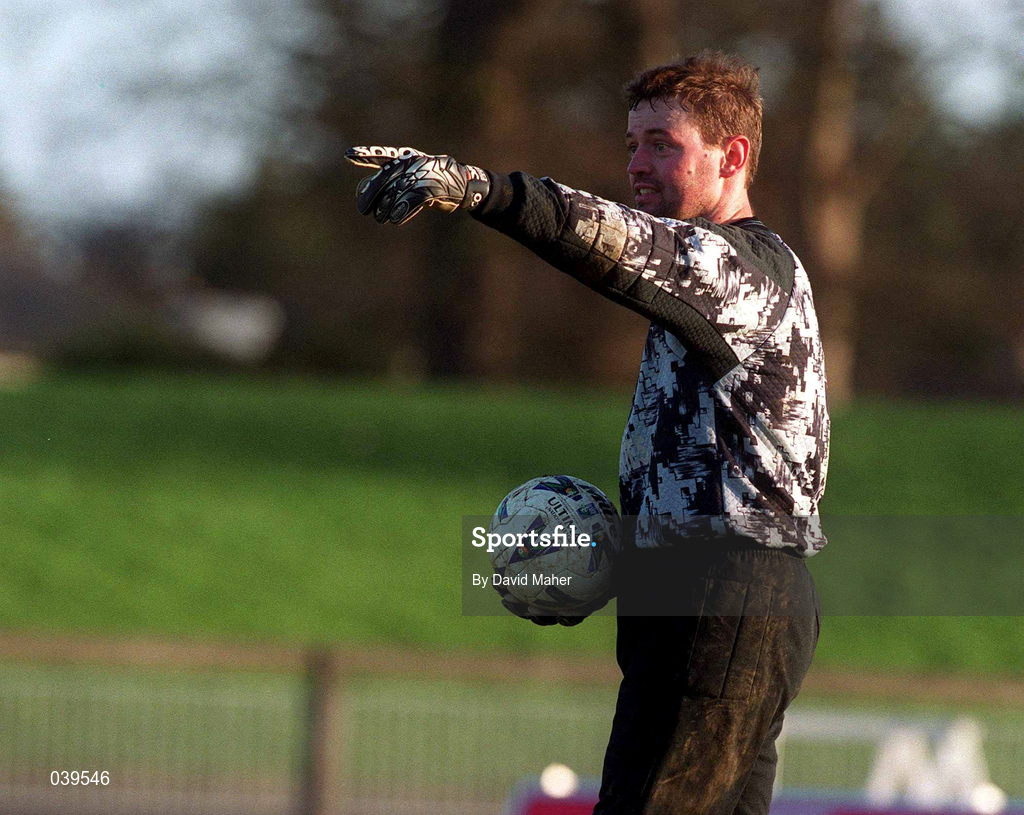 13 February 2000; Finn Harps goalkeeper Brian McKenna during the Eircom League Premier Division match between Shamrock Rovers and Finn Harps at Morton Stadium in Santry, Dublin. Photo by David Maher/Sportsfile