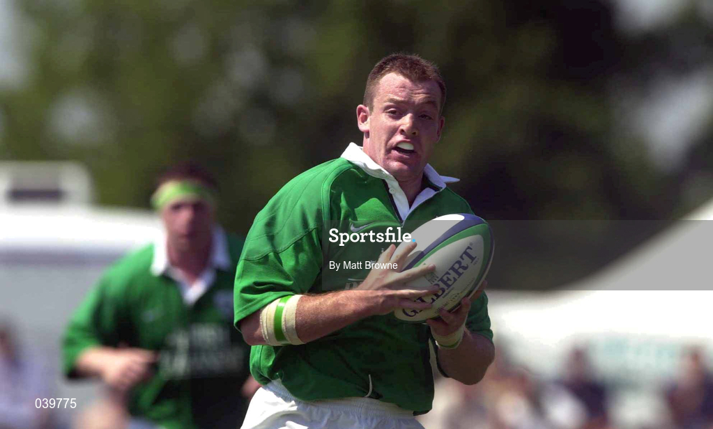 10 June 2000; James Topping of Ireland during the Rugby International match between USA and Ireland at Singer Family Park in Manchester, New Hampshire, USA. Photo by Matt Browne/Sportsfile
