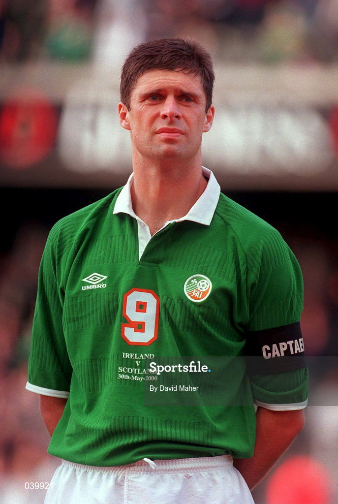 30 May 2000; Niall Quinn of Republic of Ireland during the International Friendly match between Republic of Ireland and Scotland at Lansdowne Road in Dublin. Photo by David Maher/Sportsfile