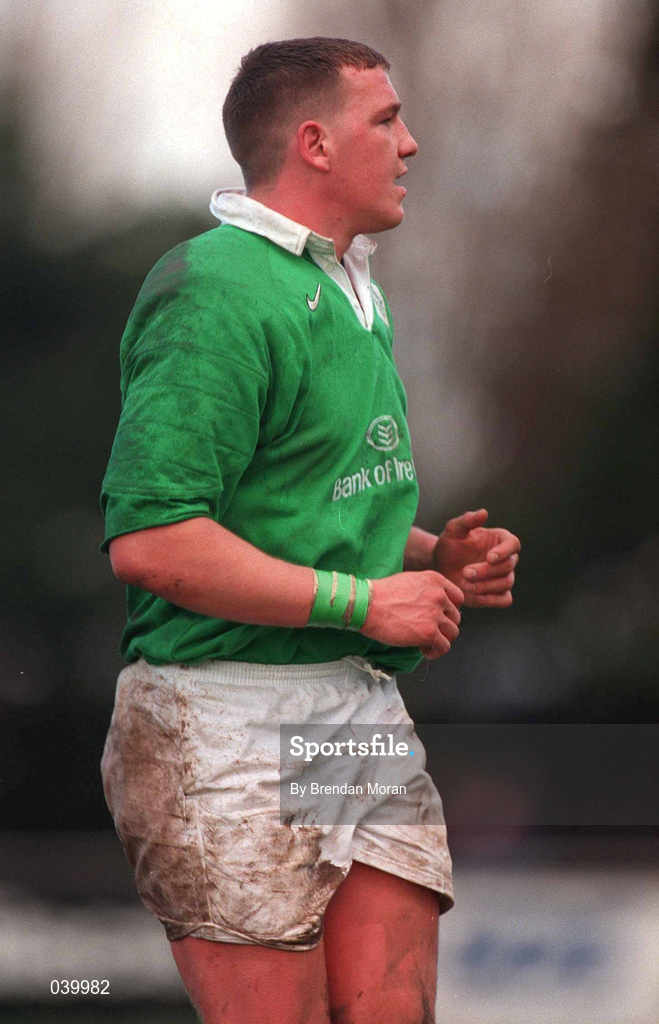 5 March 1999; Robert Casey of Ireland during the U21 Rugby International match between Ireland and England at Templeville Road in Dublin. Photo by Brendan Moran/Sportsfile