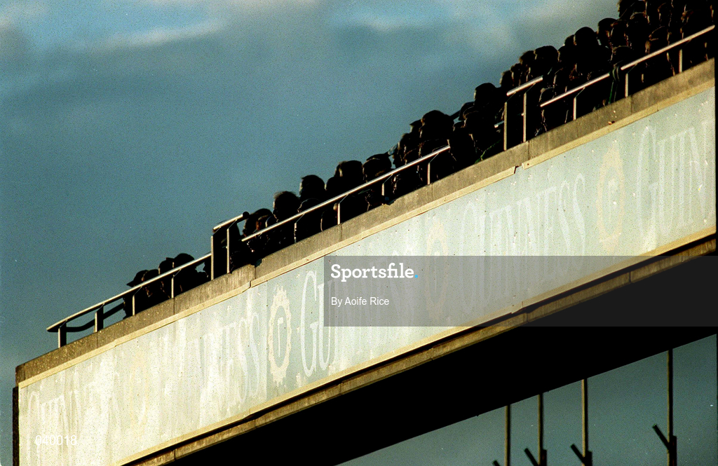 30 May 2000; Supporters watch on during the International Friendly match between Republic of Ireland and Scotland at Lansdowne Road in Dublin. Photo by Aoife Rice/Sportsfile