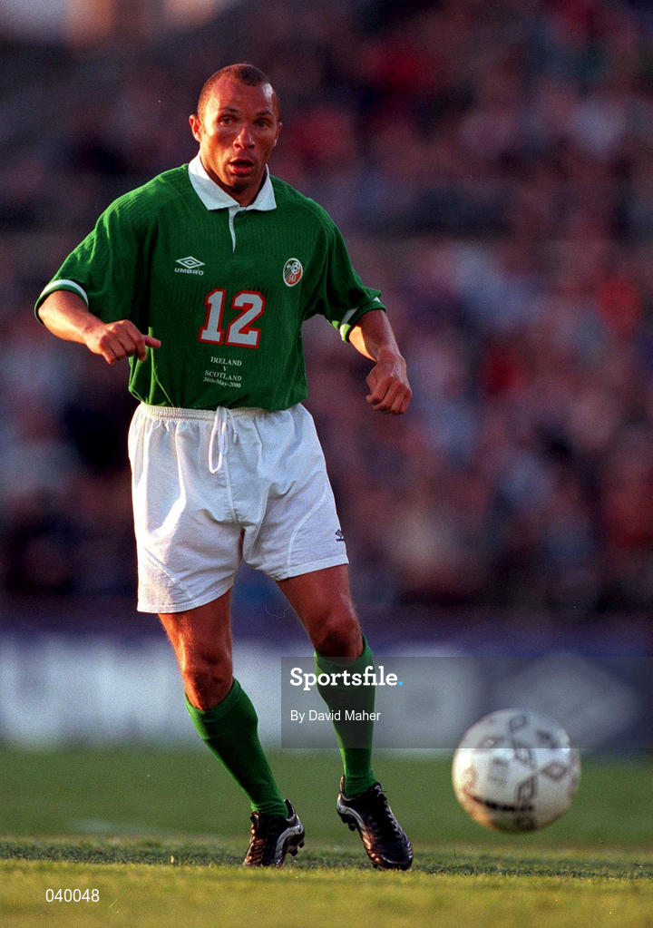30 May 2000; Terry Phelan of Republic of Ireland during the International Friendly match between Republic of Ireland and Scotland at Lansdowne Road in Dublin. Photo by David Maher/Sportsfile