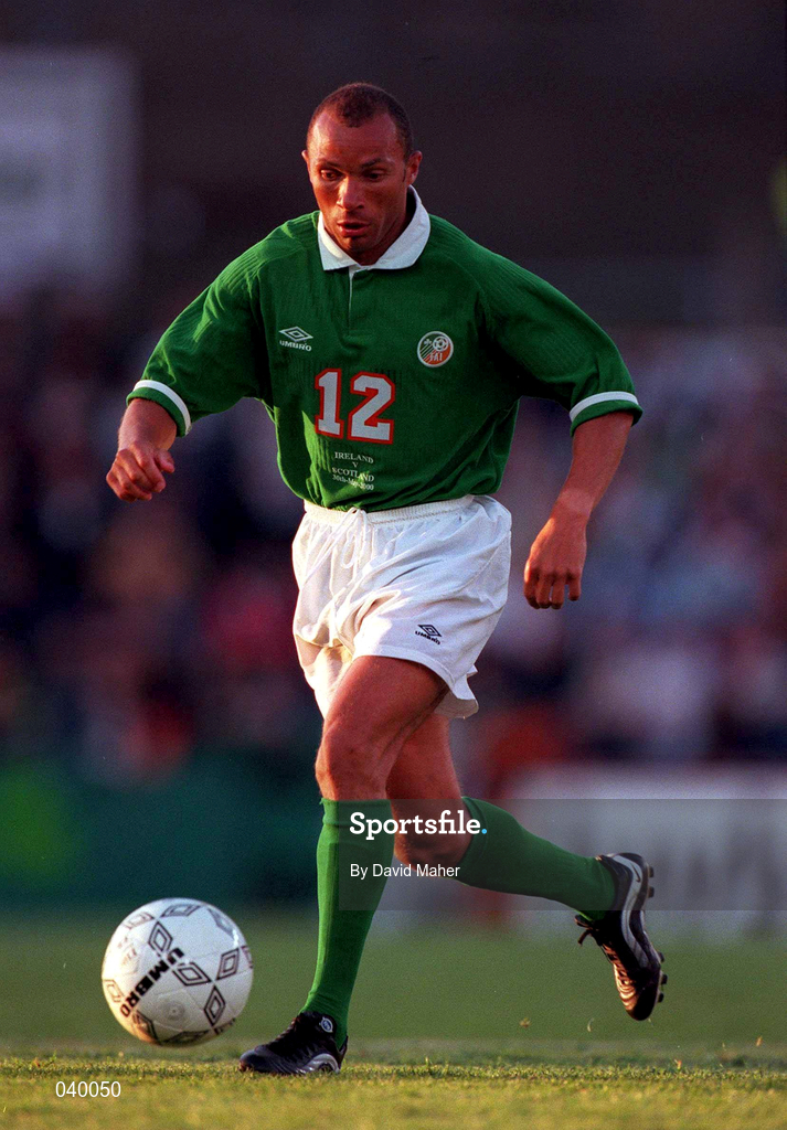 30 May 2000; Terry Phelan of Republic of Ireland during the International Friendly match between Republic of Ireland and Scotland at Lansdowne Road in Dublin. Photo by David Maher/Sportsfile