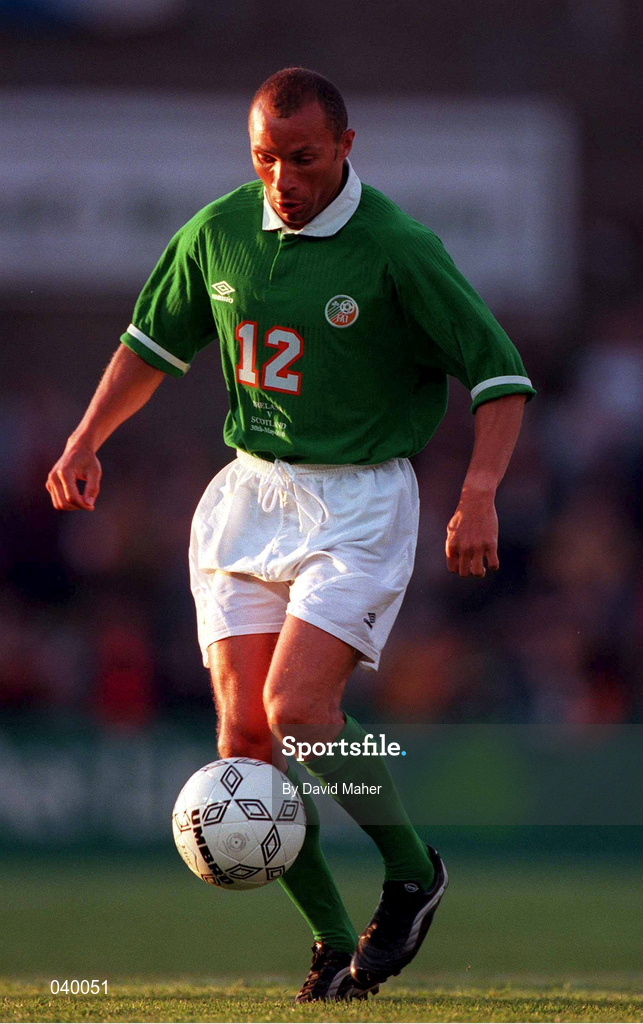 30 May 2000; Terry Phelan of Republic of Ireland during the International Friendly match between Republic of Ireland and Scotland at Lansdowne Road in Dublin. Photo by David Maher/Sportsfile