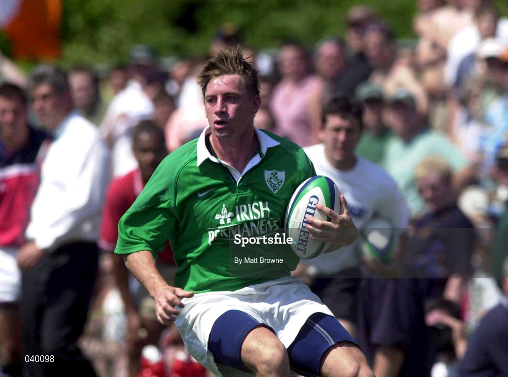 10 June 2000; Tyrone Howe of Ireland during the Rugby International match between USA and Ireland at Singer Family Park in Manchester, New Hampshire, USA. Photo by Matt Browne/Sportsfile