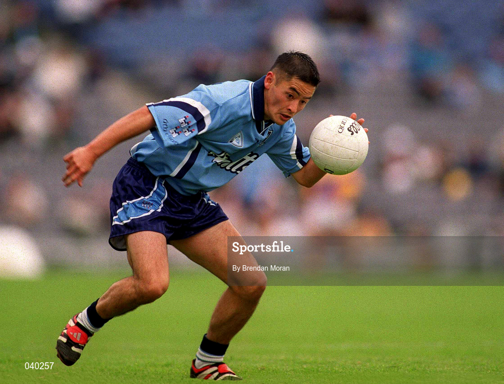 11 June 2000; Jason Sherlock of Dublin during the Bank of Ireland Leinster Senior Football Championship Quarter-Final match between Dublin and Wexford at Croke Park in Dublin. Photo by Brendan Moran/Sportsfile